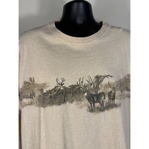 North River Outfitters Deer Scene Long Sleeve Shirt XXL Hunting Tee